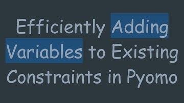 Efficiently Adding Variables to Existing Constraints in Pyomo