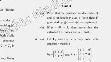 MSc Mathematics 4th Sem Reappear Algebric Coding Theory Question Paper
