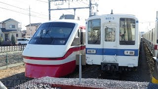 【東武800系 803Fに「休車」表示！】東武鉄道 ワンマン800系 803F 踏切事故から2ヶ月経過 スカート外し現在も館林に留置中