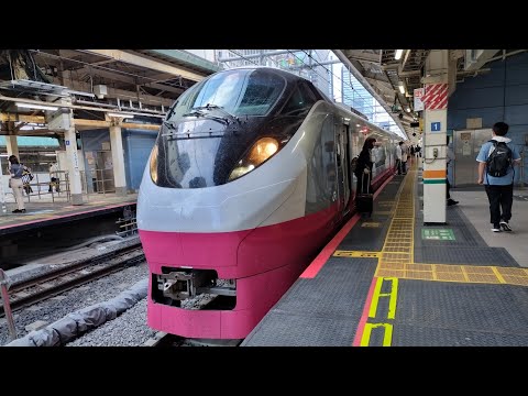 E657系 K12編成 フレッシュひたちリバイバルカラー編成 紅色(スカーレットブロッサム)塗装 特急ひたち18号品川行が東京駅9番線を発車するシーン