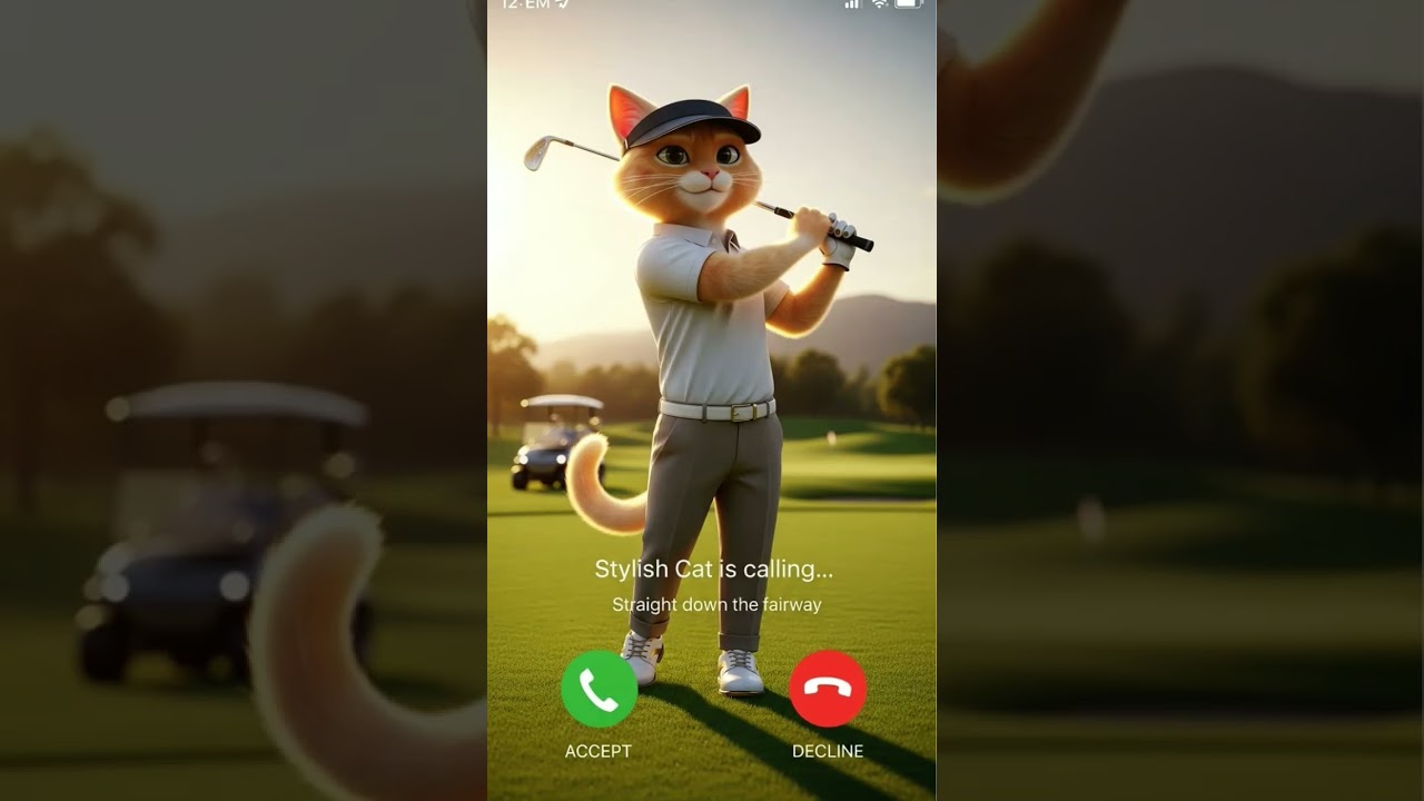 Stylish cat is calling 