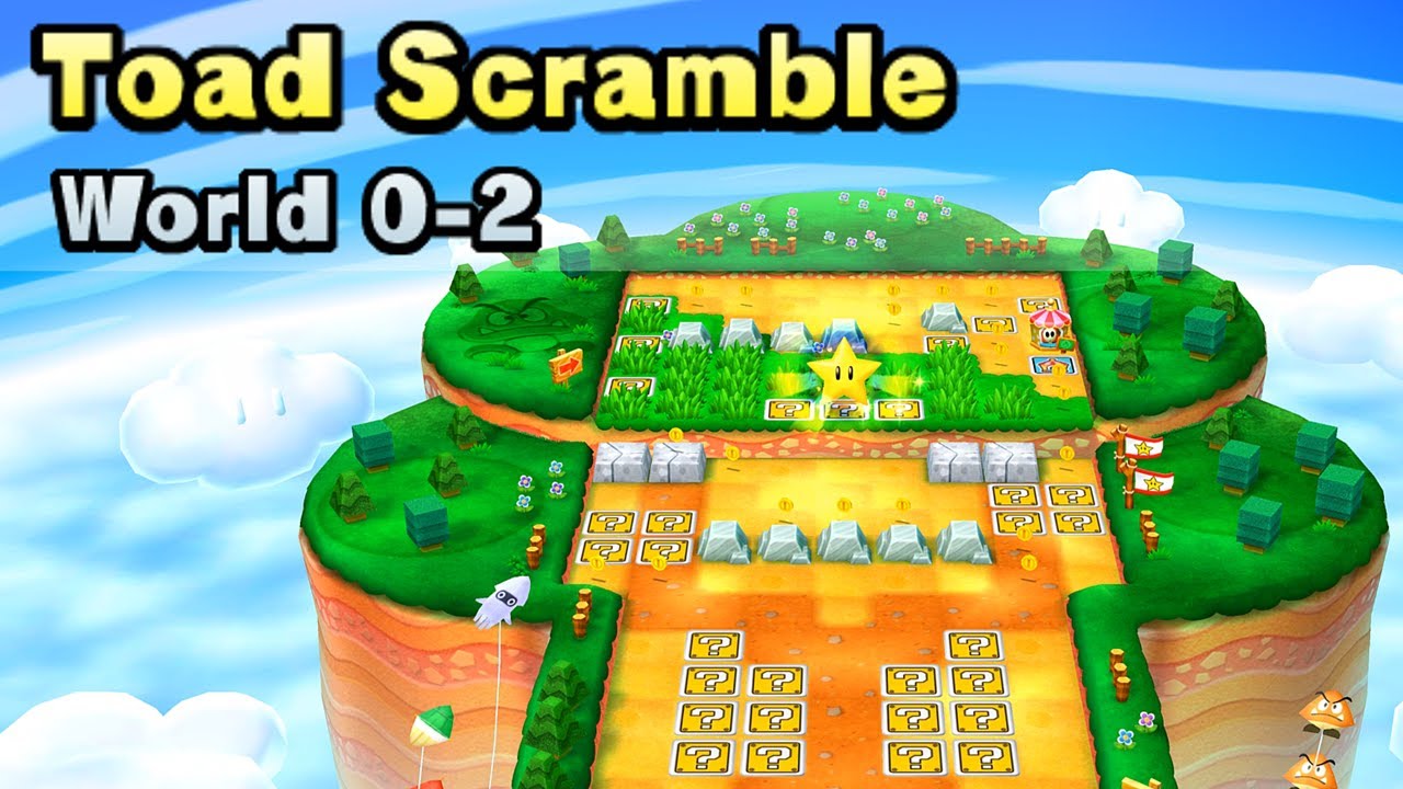 Mario Party Star Rush Toad Scramble World 0-2 (All Bosses)
