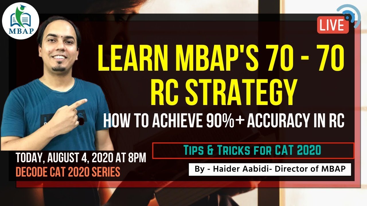 Learn MBAP's 70 - 70  RC Strategy  | How To Achieve 90% + Accuracy in RC