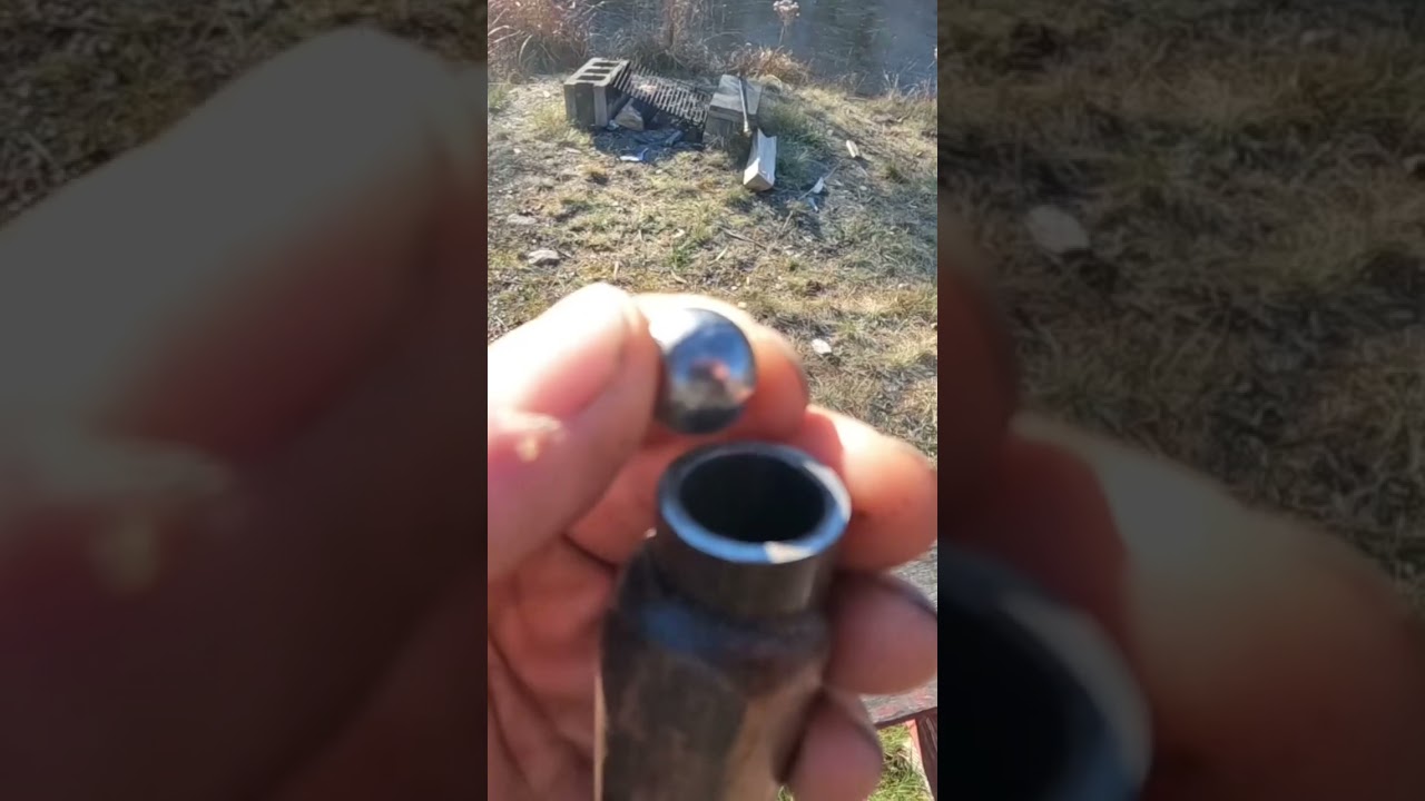 Traditional loading of a northwest trade gun. 