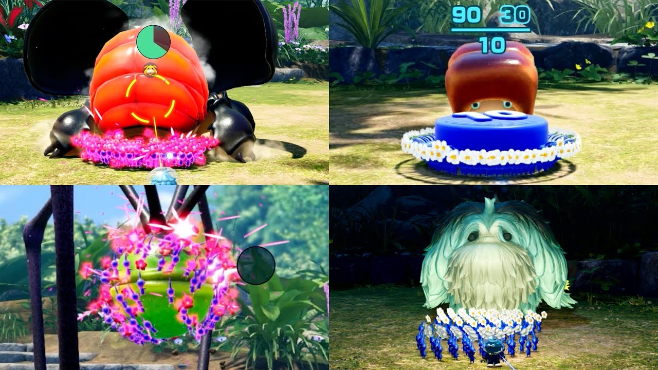 【無犠牲】青ピクミン 100匹 VS 全ボス戦【 ピクミン4 】