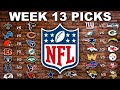 NFL Week 13 Picks Live!