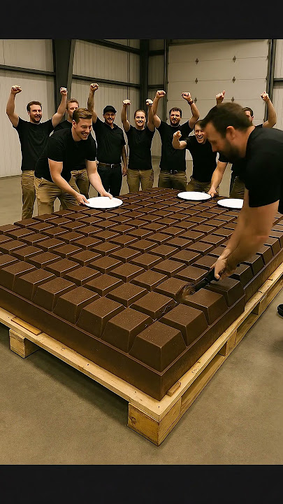 WORLD RECORD! THIS GROUP OF GUYS MADE THE HUGEST HERSHEYS CHOCOLATE BAR EVER RECORDED🔥
