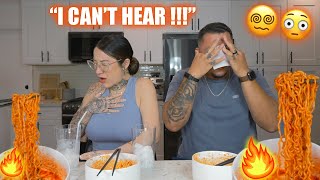 EXTREME FIRE NOODLES CHALLENGE!!🚨🔥⚠️ *NEVER DOING THIS AGAIN!!!😭