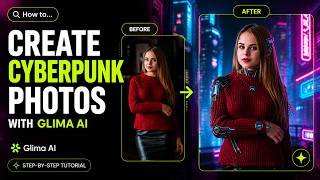 How to Create Cyberpunk Photos with AI | Glima AI Cyberpunk Style screenshot 4