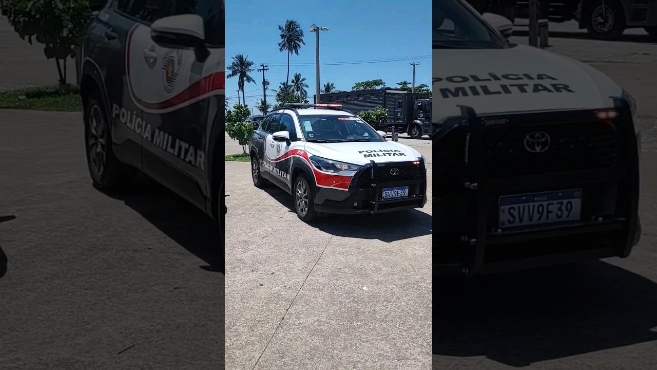 Sistema de luzes da Trailblazer e Toyota Corolla Cross Polícia Militar de São Paulo novo grafismo