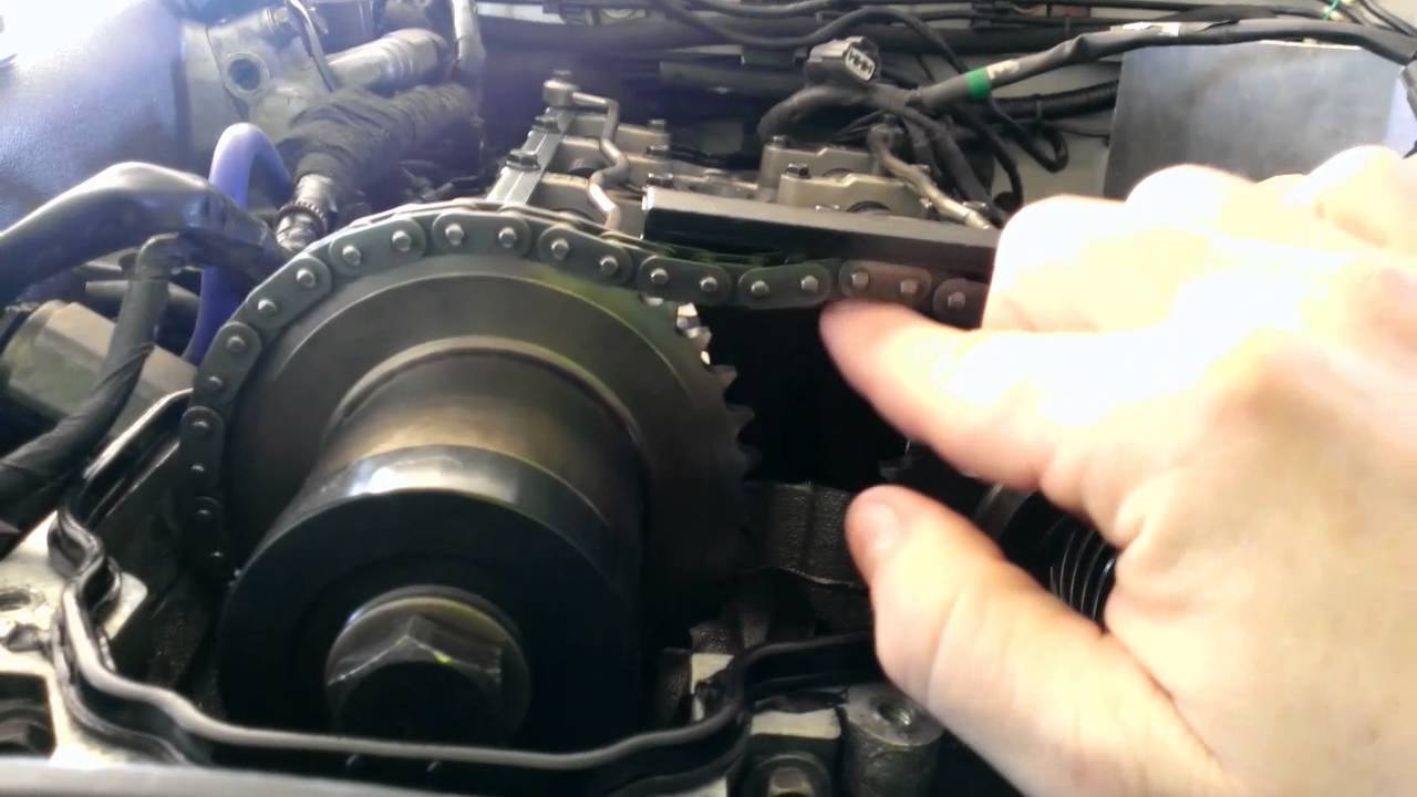 SR20 timing chain. - YouTube