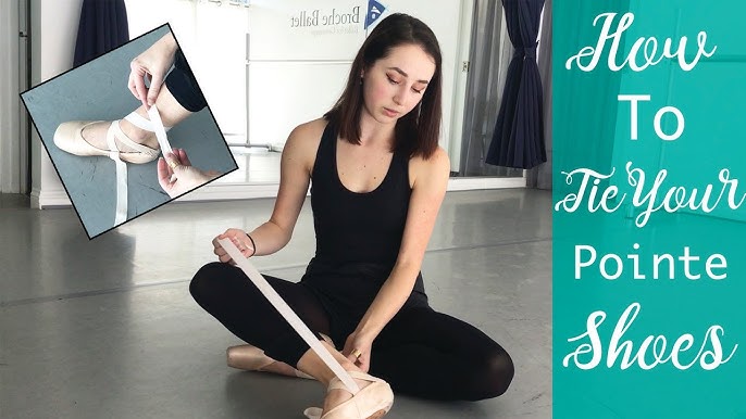 How to wrap and “tie” elastic ribbons with no ends! Never again will your pointe  shoe fall off because your ribbons came…