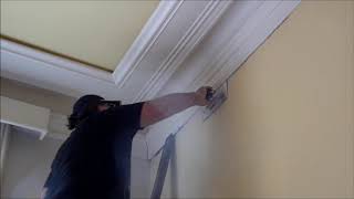 Large Victorian Cornice Repairs Propping Falling Down Cornice back up