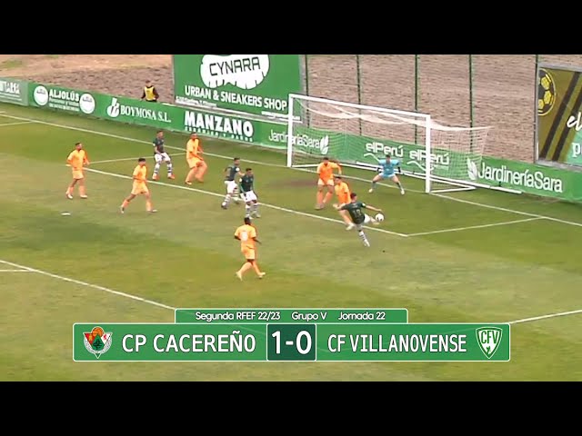 Resumen: CP Cacereño - CF Villanovense (2ª RFEF Gr.5 22/23)