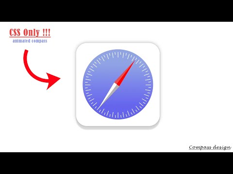How to make an animated compass design by HTML&CSS only !! #shorts #videos #clock #website