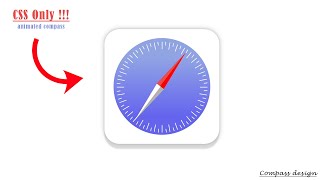 Full How to make an animated compass design by HTML&CSS only !! #shorts #videos #clock #website Update