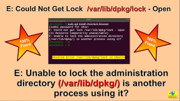Unable to lock the administration directory (/var/lib/dpkg/) is another process using it?