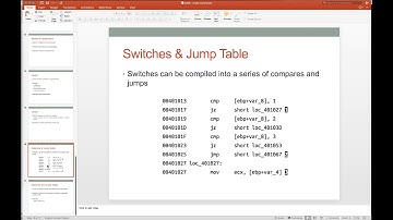 07 - Code Constructs: Loops and Jump Tables