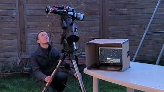 Equatorial mount and refractor telescope setup time lapse