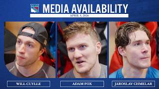 Famous NYR vs WSH: Will Cuylle, Adam Fox & Jaroslav Chmelar Postgame Availability | April 5, 2026 Net Worth
