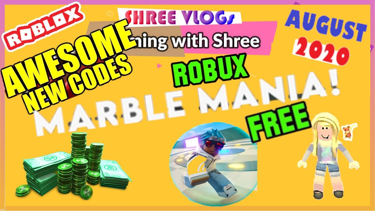 Roblox Marble Mania Top New Codes August 2020 Free Tokens Latest Working Code Shree Vlogs Youtube - is robux mania real