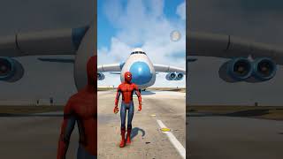 GTA V: Spiderman DESTROYING CARGO PLANE #Shorts