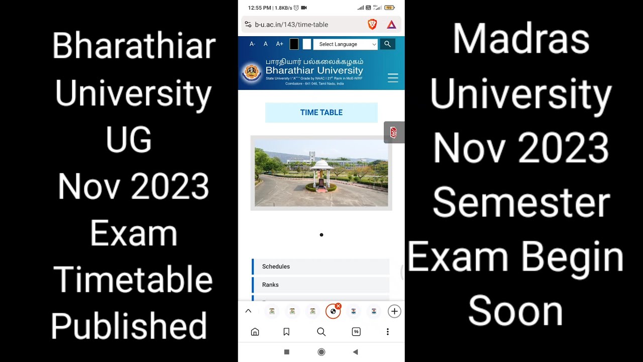 Bharathiar University Nov 2023 Exam Time Table Published Madras madras-university-distance-education-courses-and-study-centre-details