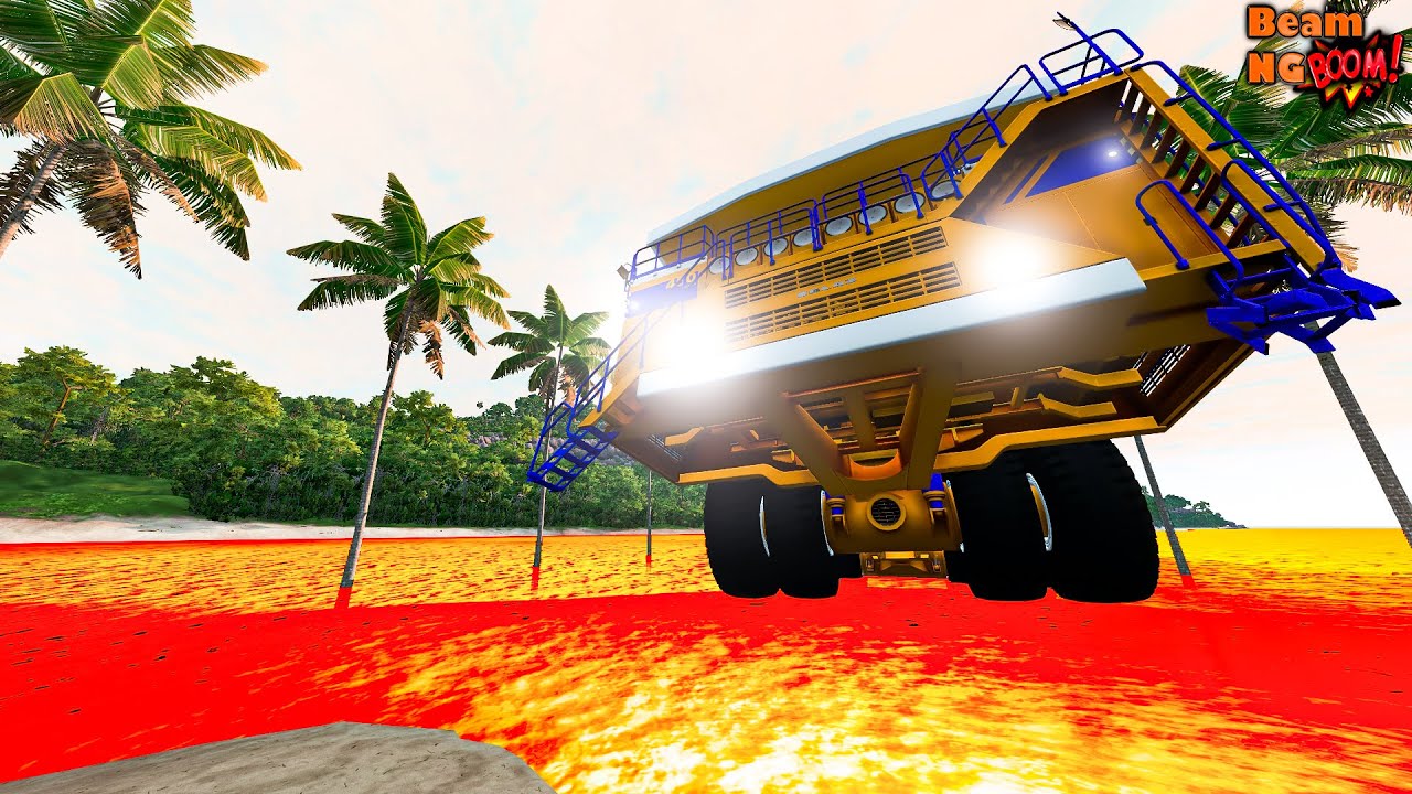 Cars vs Deep Lava - BeamNG.Drive | BeamNG Boom