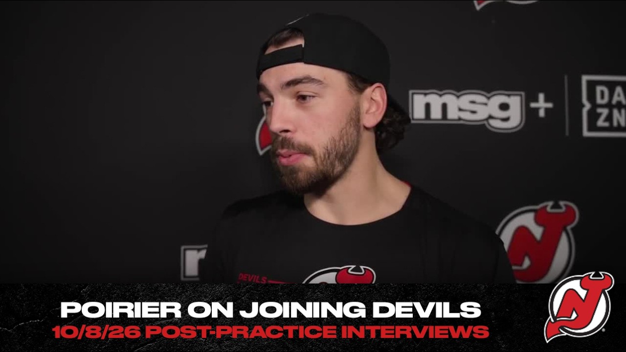 Keefe, Poirier talk to the media after practice