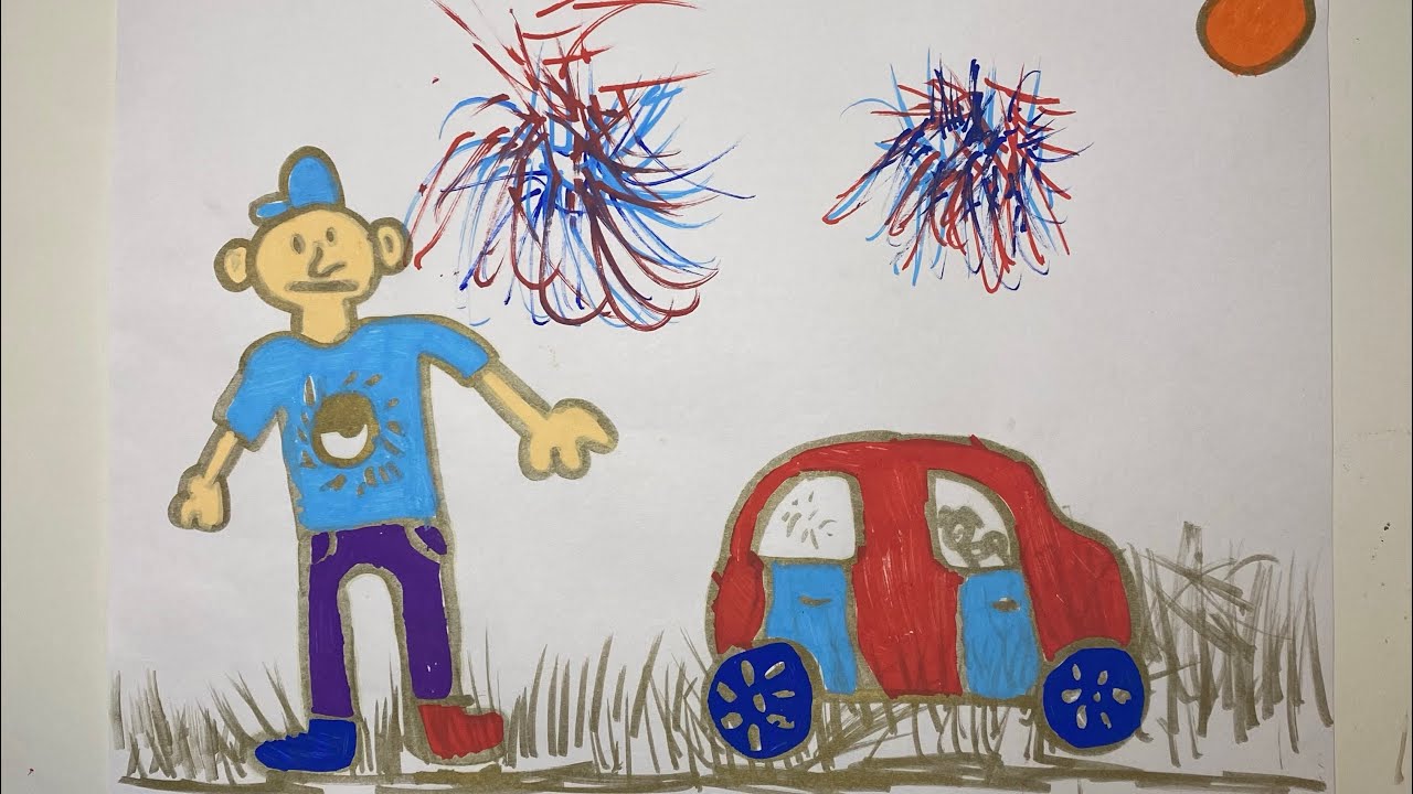 MY FIRST DRAWING ON YOUTUBE! 7 YEAR OLD KID DRAWING YouTube