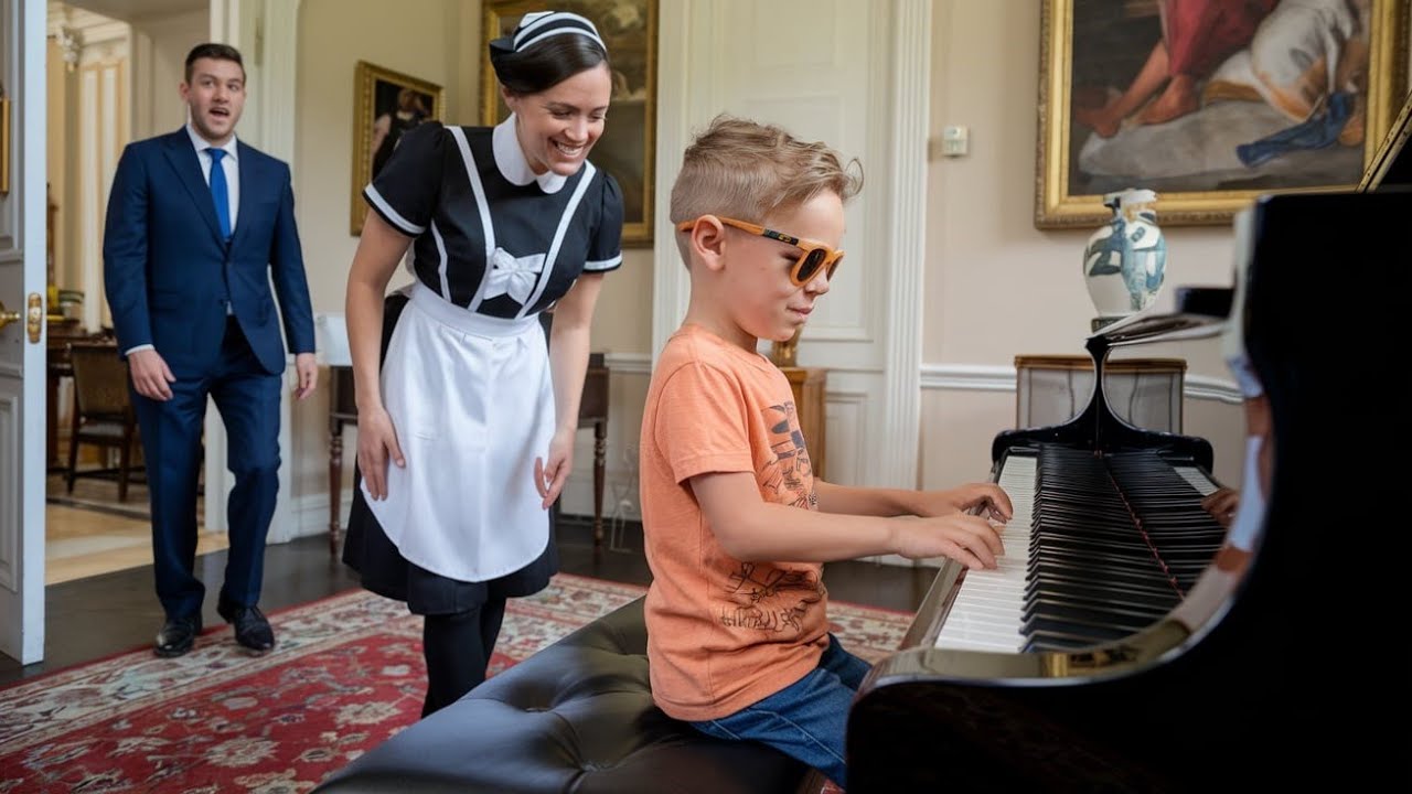 Maid Hiddenly Gave Piano Lessons to the Blind Millionaire’s Son—What His Father Did Next Shocked...