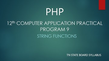STRING FUNCTIONS PROGRAM 9 || 12th COMPUTER APPLICATION PRACTICAL || TN GOVERNMENT SYLLABUS