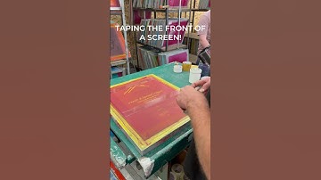 Taping the front of a screen for SCREEN PRINTING! #screens #screenprinting