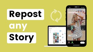 How to Repost Instagram Story Photos + Videos (even if you're NOT tagged) - phone + laptop tutorial screenshot 2