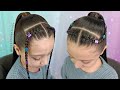 2 ideas en 1 💖 peinado fácil , rápido &amp; bonito 😍💞 Trenzas