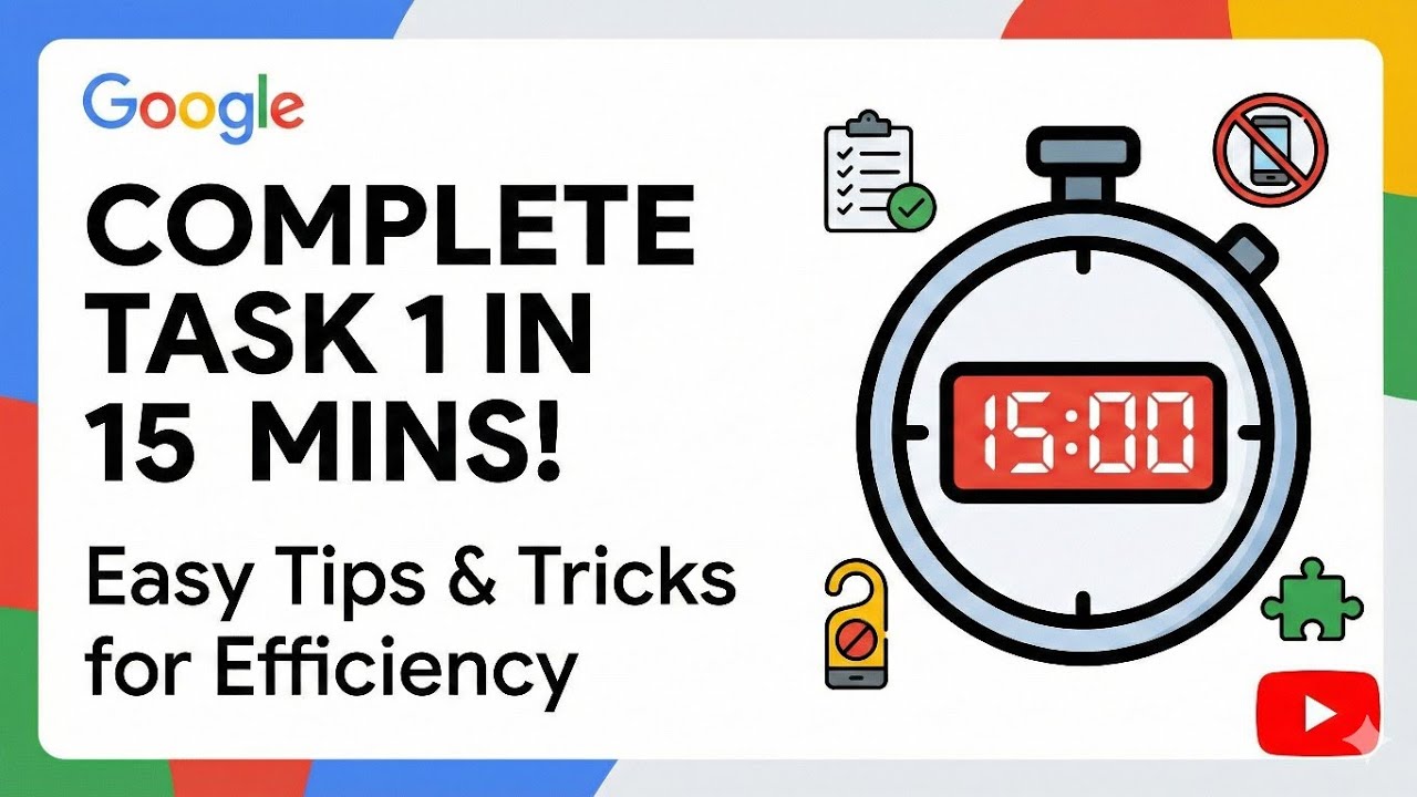 Complete task one in 15 minutes 🎉 - YouTube