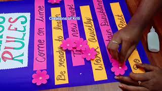 Class rules craft | class rules chart | school decoration | classroom decoration | Class rules tlm