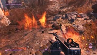 The Spray n' Pray melts the Legendary Quantum Tankbot[Fallout 4]
