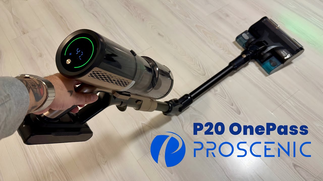 video Proscenic P20 OnePass Cordless Wet Dry Vacuum Cleaner