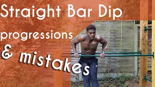 How To Straight Bar Dip | Progressions and Tutorial