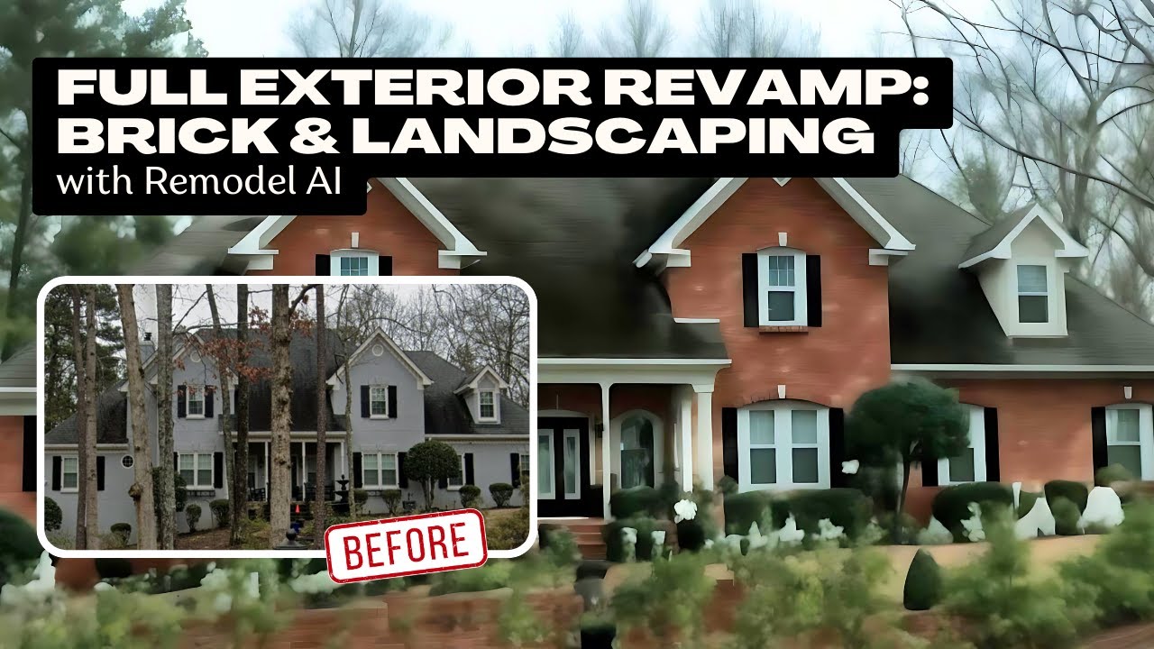 Photo inspiration: Brick Home Renovation Financing Options Reference: Full Home Exterior Renovation Brick And Major Landscaping