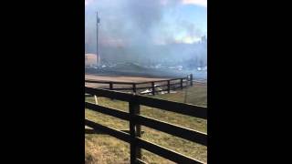 Fire at Lexington stockyard