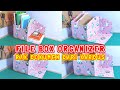 DIY FILE BOX ORGANIZER ‼ Rak Buku Dari Kardus🟡Magazine Holder🟡Cardboard Storage File Organizer
