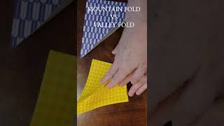 Mountain Fold vs Valley Fold Origami Basics - Quick Origami Glossary #origami #papercrafts #folding
