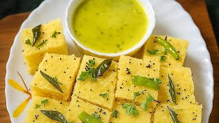 Dhokla  | Khaman Dhokla with chutney | No Fail Dhokla Recipe | Super Soft & Spongy Khaman Dhokla