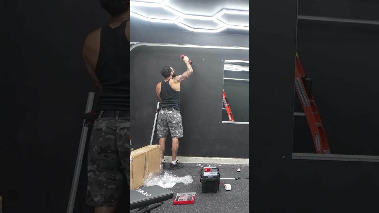 My Garage Gym transformation 🏋🏽‍♂️🔥 #gym #garagegym