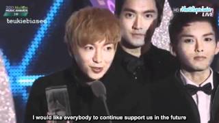 [Eng Sub] 111124 Melon Music Awards - Netizen Popularity Award (Super Junior)