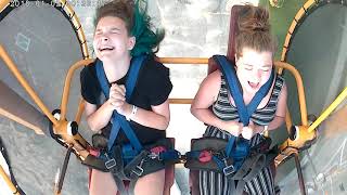 Daughter and friend (passes out) riding skyscraper
