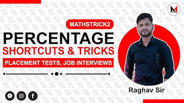 Percentage - Shortcuts & Tricks for Placement Tests, Job Interviews & Exams | Mathstrick2