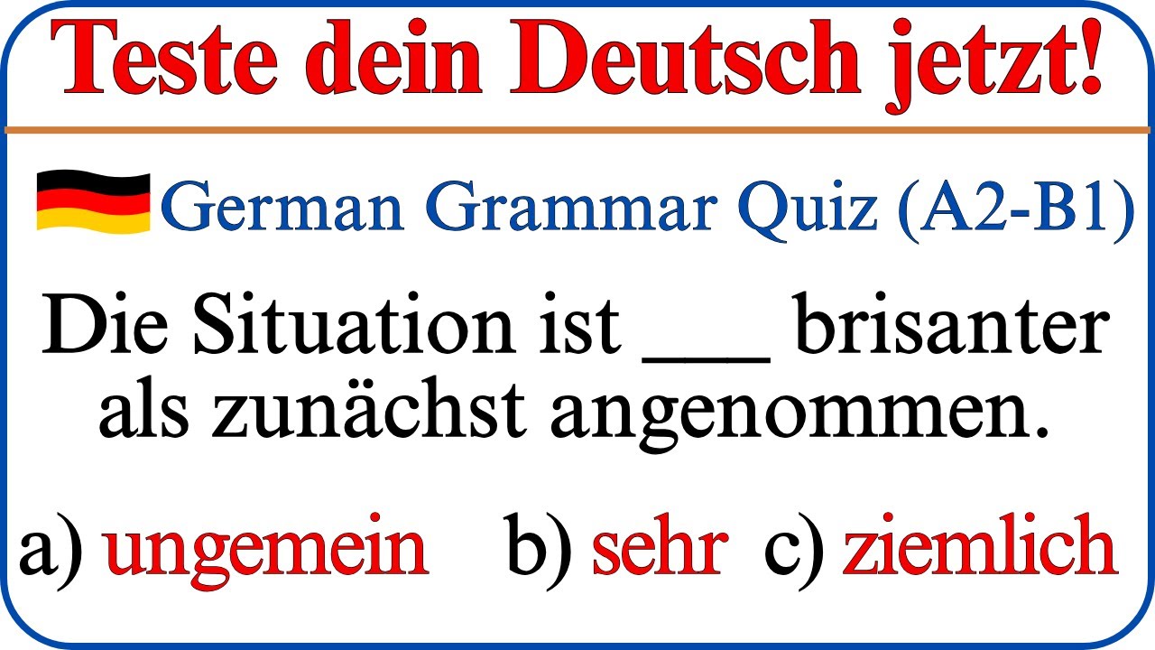 Lerne Deutsch: Schaffst du diesen Grammatik-Check? 💥 - YouTube